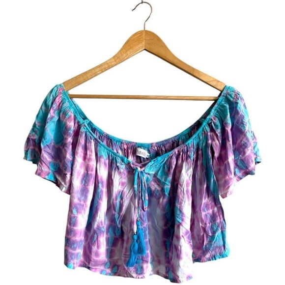 Tiare Hawaii Tops - Tiare Hawaii Off Shoulder Crop Top